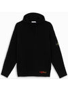 Waffen Knit Hoodie Black - STONE ISLAND - BALAAN 3