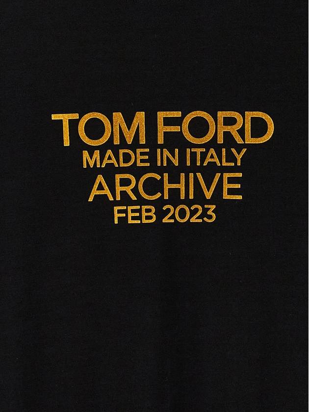 Tom Ford Logo Print T-Shirt - TOM FORD - BALAAN 4