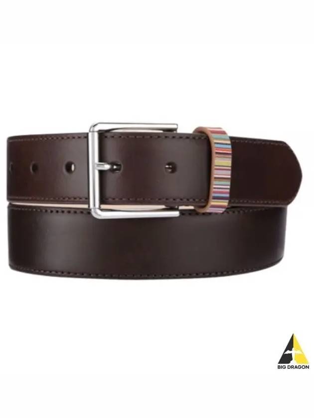 Signature Striped Leather Dark Brown - PAUL SMITH - BALAAN 2