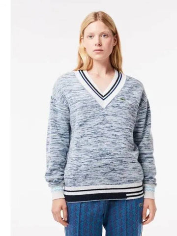 Women s V neck Tennis Sweater AF0652 53N LXI Domestic Product GQ2N23110200288 - LACOSTE - BALAAN 1