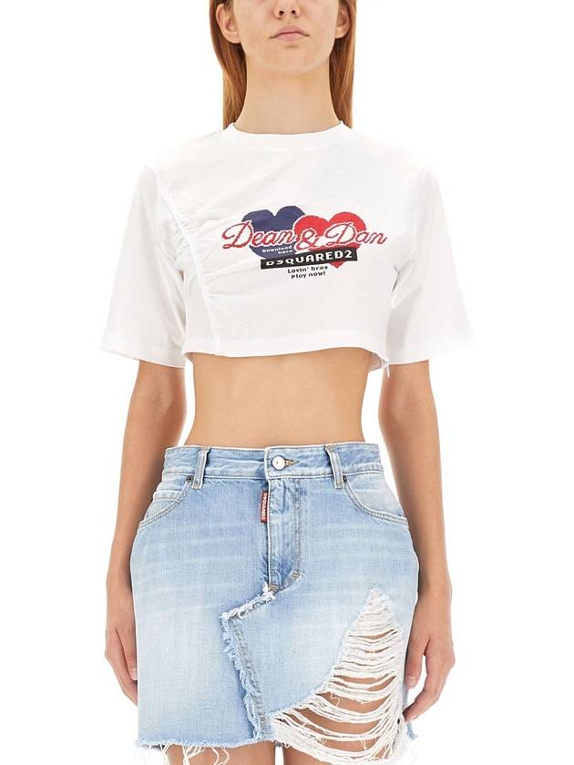 23 fw Crop Fit T-Shirt S75GD0345S23009100 B0040464013 - DSQUARED2 - BALAAN 2