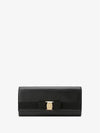 Vara Bow Continental Long Wallet Black - SALVATORE FERRAGAMO - BALAAN 4