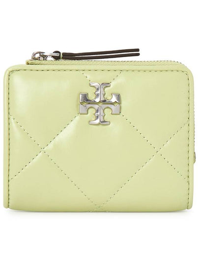 Kira Diamond Quilt Half Wallet Green - TORY BURCH - BALAAN 2