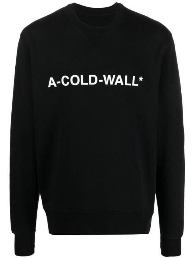 Men's Essential Logo Crew Sweatshirt Black - A-COLD-WALL - BALAAN 1