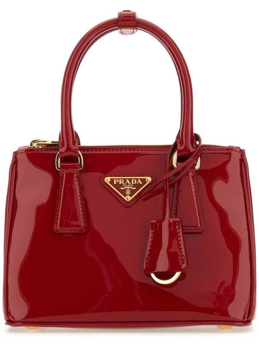 Galleria Patent Leather Mini Bag Cherry Red - PRADA - BALAAN 1