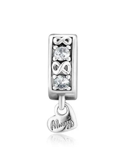 Family Always Pave Clip Bracelet Charm Silver - PANDORA - BALAAN 2