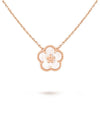 Lucky Spring Pendant Plum Blossom Necklace Rose Gold White - VANCLEEFARPELS - BALAAN 2