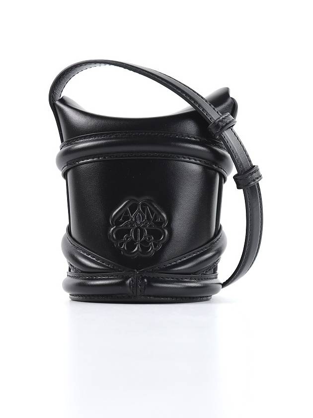 Curve Small Bucket Bag Black - ALEXANDER MCQUEEN - BALAAN 3