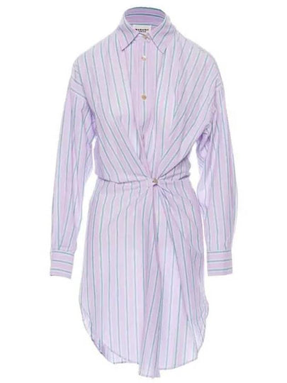 Seen Striped Cotton Shirt Midi Dress Blue - ISABEL MARANT ETOILE - BALAAN 2