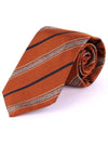 Striped Silk Tie Orange - BRUNELLO CUCINELLI - BALAAN 2