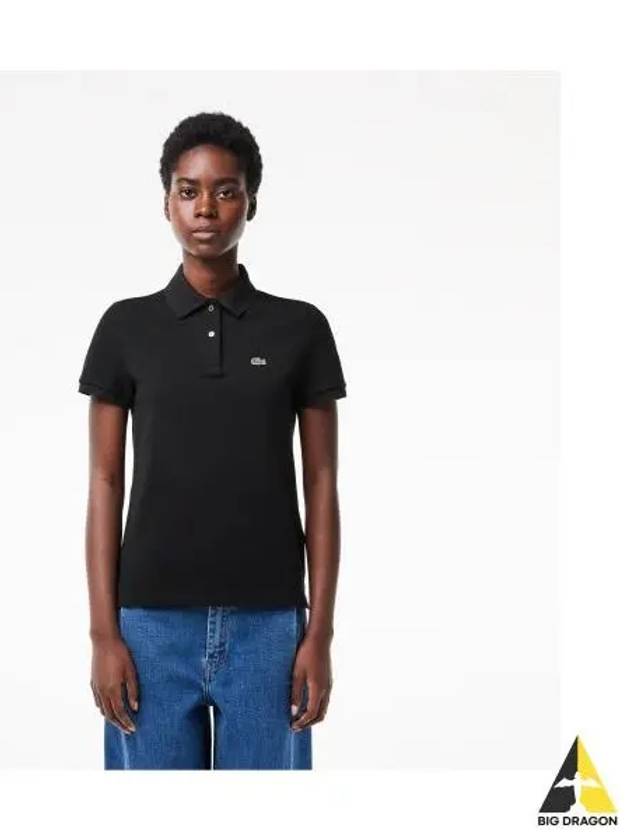 Women s 2 button regular fit polo t shirt black - LACOSTE - BALAAN 1