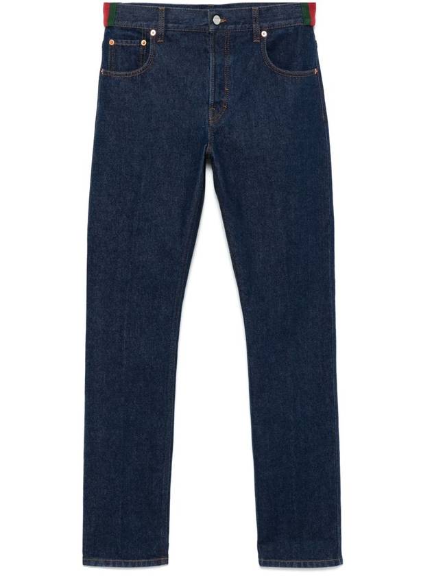 Tapered Denim Jeans Indigo - GUCCI - BALAAN 2