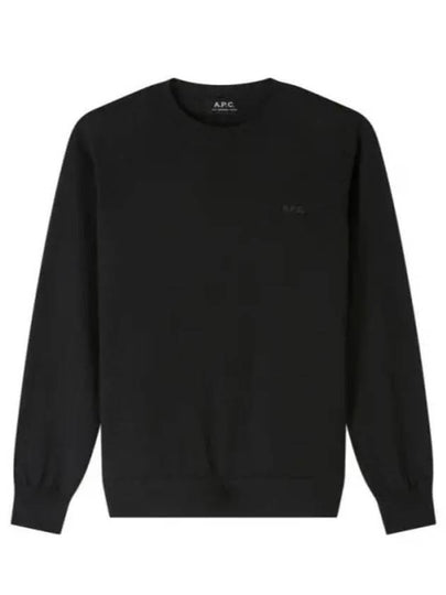 Philo Embroidered Logo Wool Knit Top Black - A.P.C. - BALAAN 2