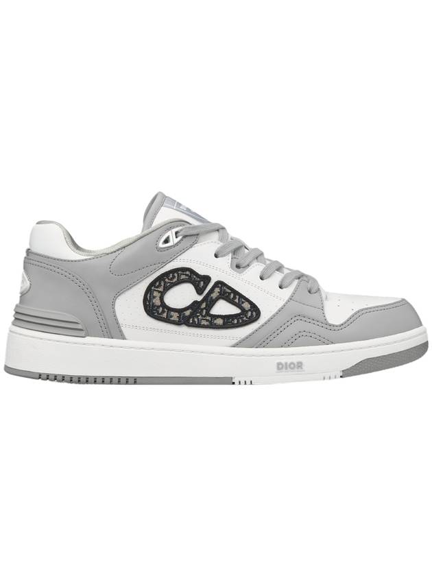 Oblique Detail Leather Low Top Sneakers White Grey - DIOR - BALAAN 2