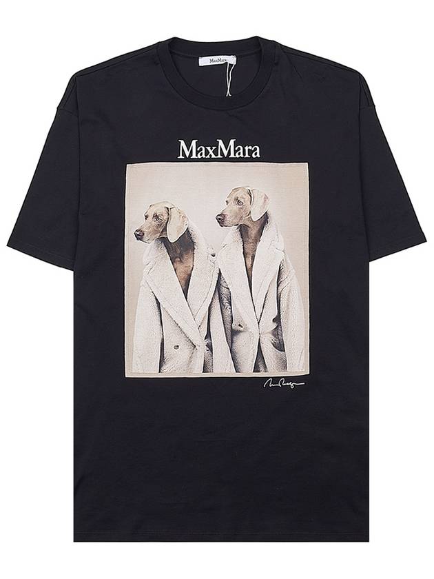 Women's Tacco Short Sleeve T-Shirt Black - MAX MARA - BALAAN 11