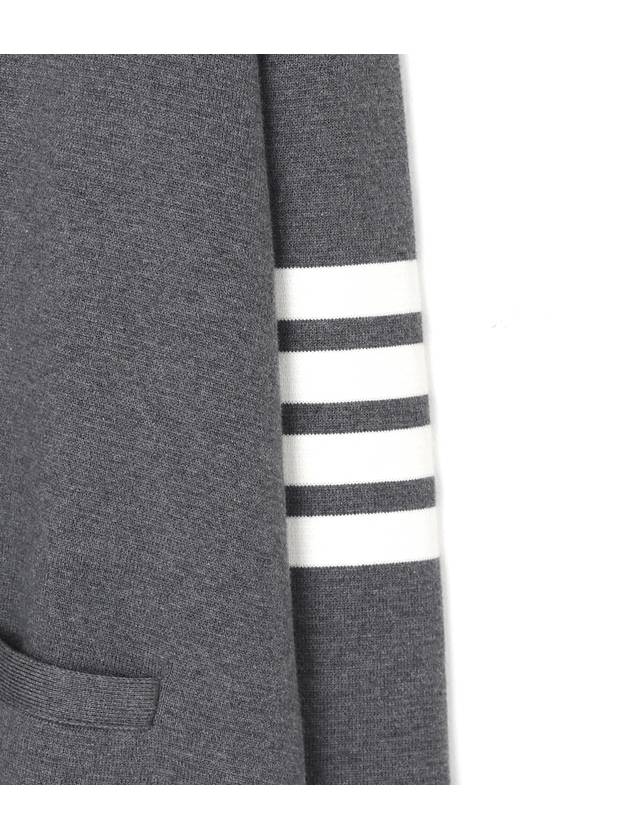 Milano Stitch 4-Bar Cardigan Medium Grey - THOM BROWNE - BALAAN 7