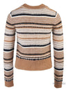 Striped Soft Wool Knit Cardigan Brown - GANNI - BALAAN 4