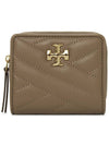 Kira Chevron Bifold Bifold Wallet Light Dark Beige - TORY BURCH - BALAAN 2