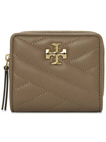 Kira Chevron Half Wallet Dark Beige - TORY BURCH - BALAAN 2