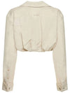 La Chemise Machou Bolero Crop Blouse Beige - JACQUEMUS - BALAAN 4