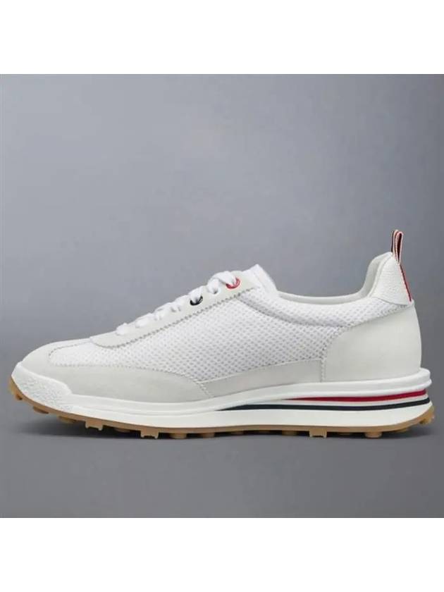 Thom Women Browne Nylon Tech Runner Low Top Sneakers Grey White - THOM BROWNE - BALAAN 4