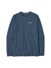 M's Long Sleeved P 6 Logo Responsibili Tee 38518 UTB Men's Long Sleeve Logo Responsibili Long Sleeve T-Shirt - PATAGONIA - BALAAN 1
