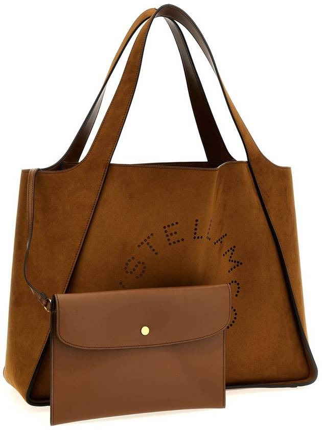 Stella McCartney Suede Logo Shopping Bag - STELLA MCCARTNEY - BALAAN 3