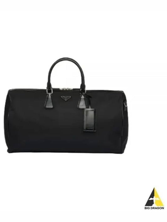 Re-Nylon Brushed Leather Duffel Bag Black - PRADA - BALAAN 2