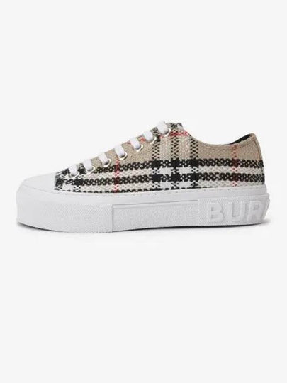 Vintage Check Boucle Low Top Sneakers Beige - BURBERRY - BALAAN 2