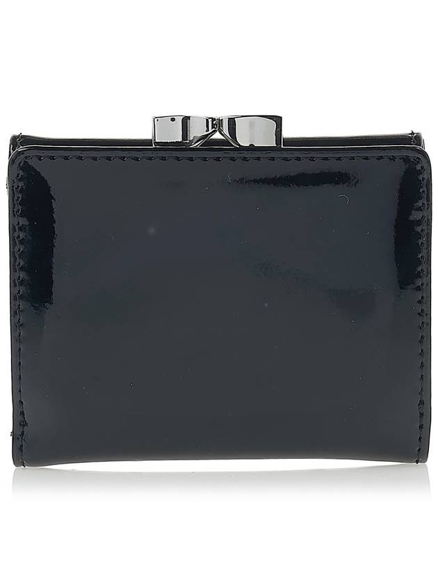 Shiny Patent Small Frame Leather Card Wallet Black - VIVIENNE WESTWOOD - BALAAN 4