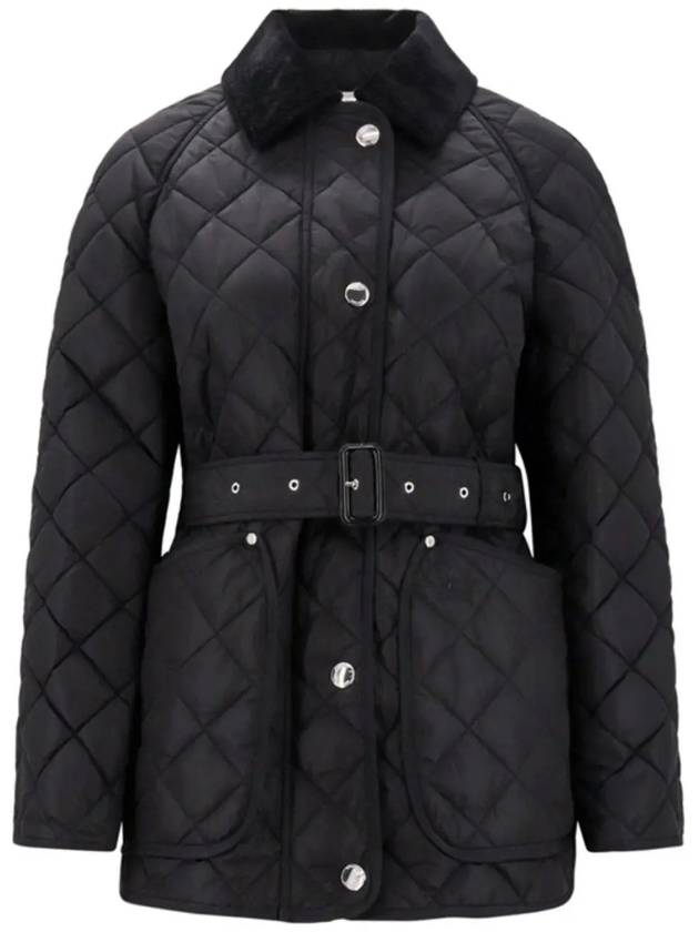 Diamond Quilted Nylon Jacket Black - BURBERRY - BALAAN 2