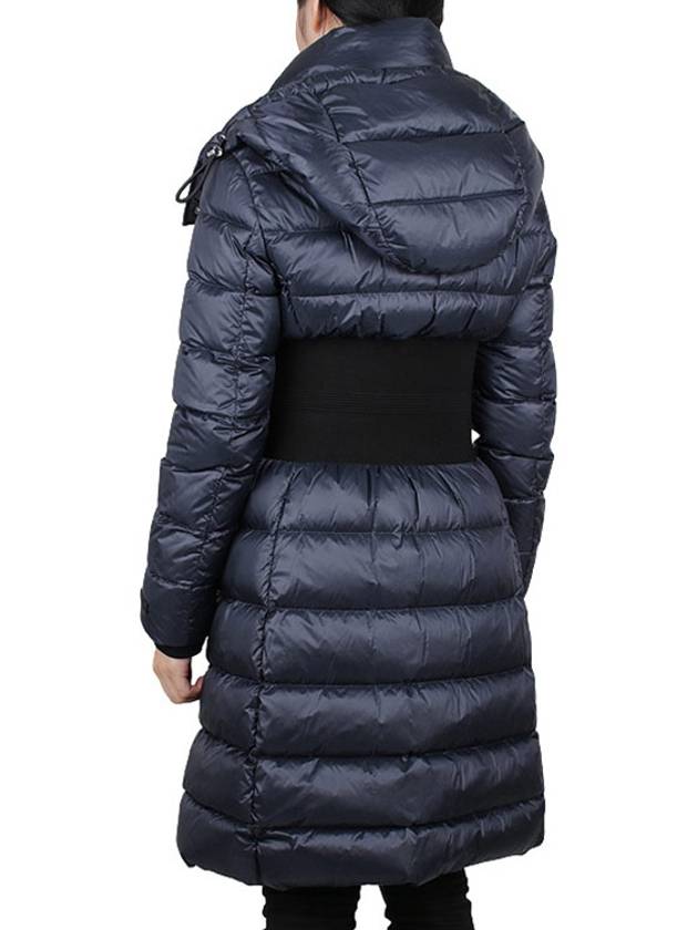 Women's Detachable Hooded Long Padding Midnight Blue - BURBERRY - BALAAN 5