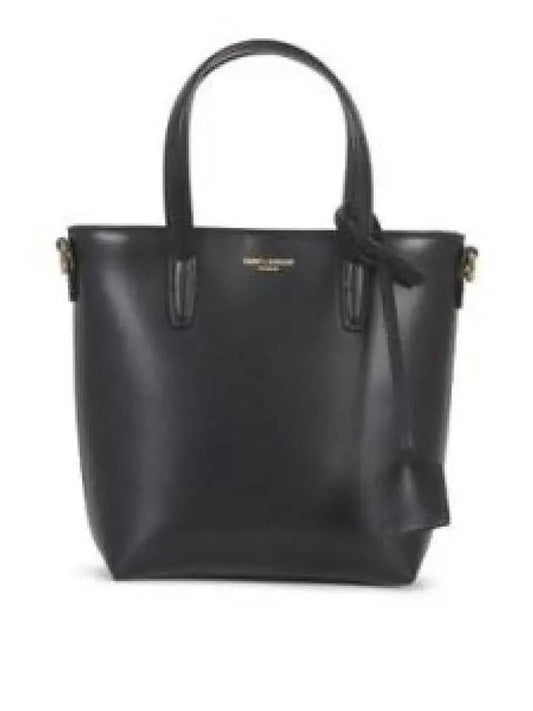 Mini Toy Box Leather Shopping Tote Bag Black - SAINT LAURENT - BALAAN 2