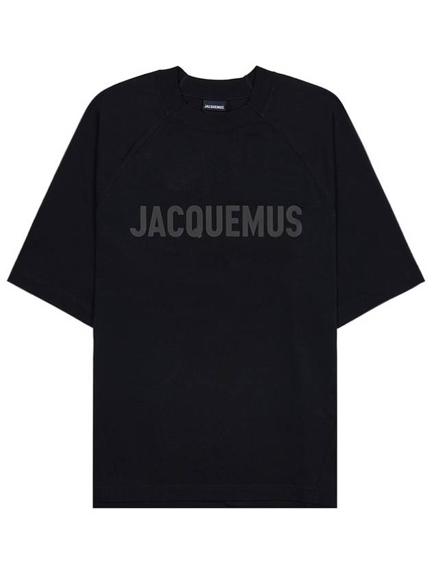 Le Typo Cotton Short Sleeve T-shirt Black - JACQUEMUS - BALAAN 2