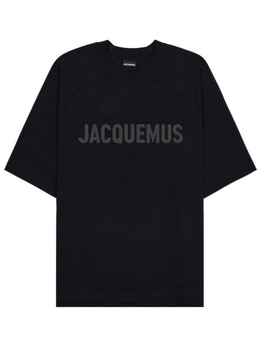 Le Typo Cotton Short Sleeve T-shirt Black - JACQUEMUS - BALAAN 2