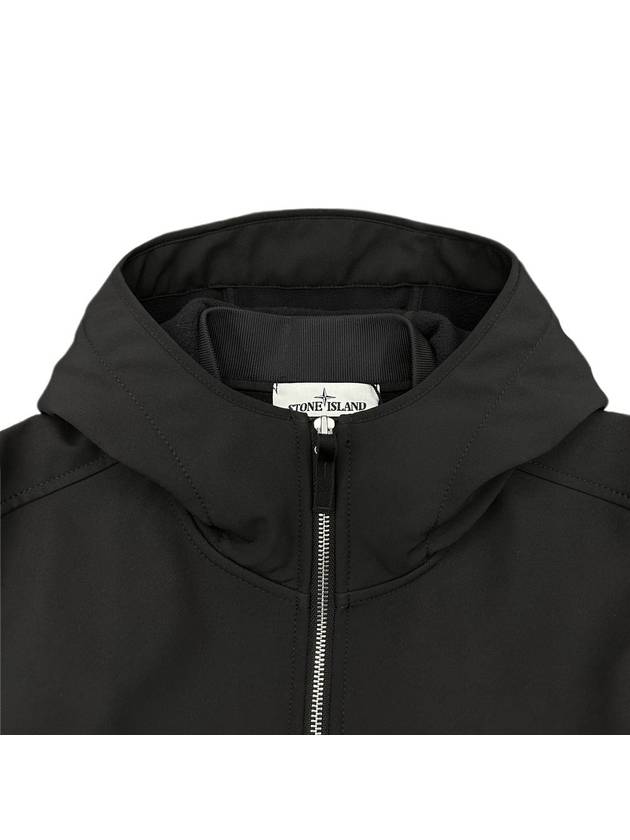 Soft Shell Brushed Lining Zip Up Hoodie Black - STONE ISLAND - BALAAN 4