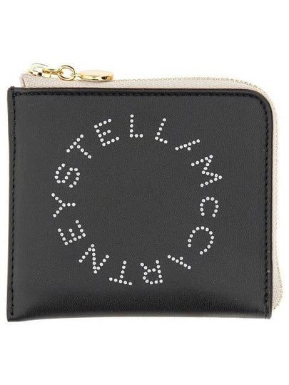 Logo Zipper Card Wallet Black - STELLA MCCARTNEY - BALAAN 2