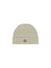 Logo Patch Wool Beanie Beige - STONE ISLAND - BALAAN 2