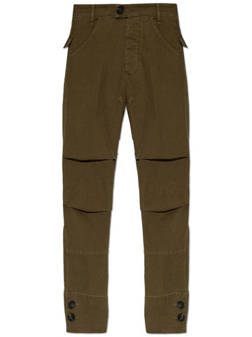 Dsquared2 Trousers With Tapered Legs, Women's, Green - DSQUARED2 - BALAAN 1