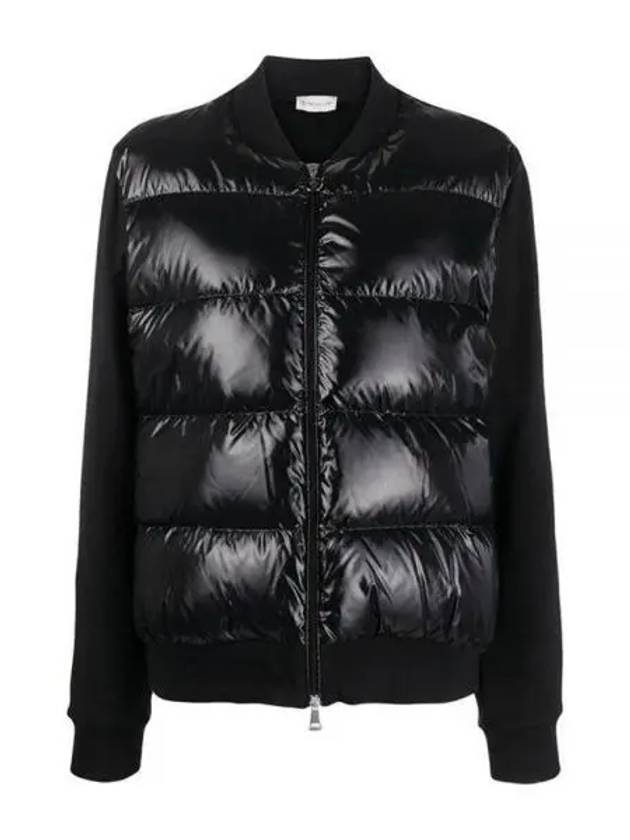 Women's Logo Patch Padded Cardigan Black - MONCLER - BALAAN 2