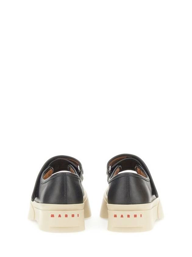 Nappa Leather Mary Jane Low Top Sneakers Black - MARNI - BALAAN 7