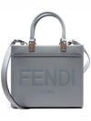 Sunshine Embossed Logo Small Tote Bag Light Blue - FENDI - BALAAN 3