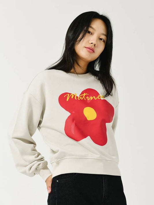 Doodle Camellia Sweat Shirts GREIGE - LE SOLEIL MATINEE - BALAAN 2