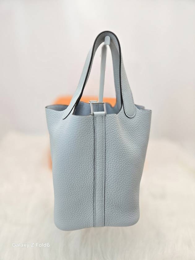 Picotin Lock 18 Tote Bag Bleu Pale - HERMES - BALAAN 3