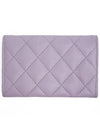 CC Logo Classic Caviar Card Wallet Purple - CHANEL - BALAAN 4