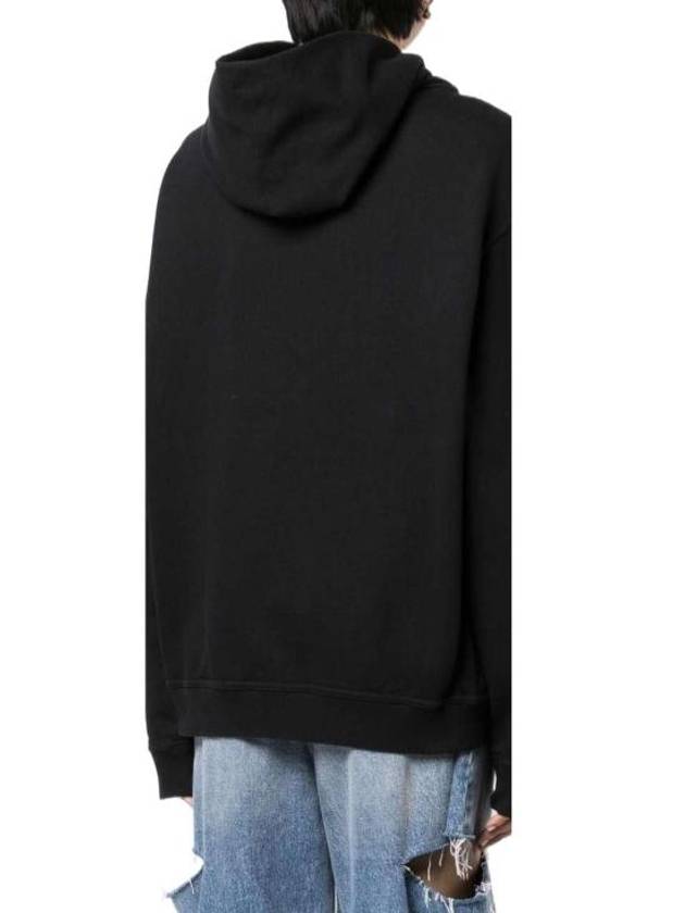 Riverse Embroidered Logo Hoodie Black - MAISON MARGIELA - BALAAN 4