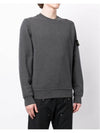 Compass Patch Crew Neck Sweatshirt Grey - STONE ISLAND - BALAAN 3