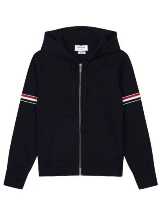 RWB arm band zip up hood navy - THOM BROWNE - BALAAN 1