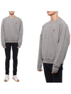 Small Heart Logo Sweatshirt Grey - AMI - BALAAN 2