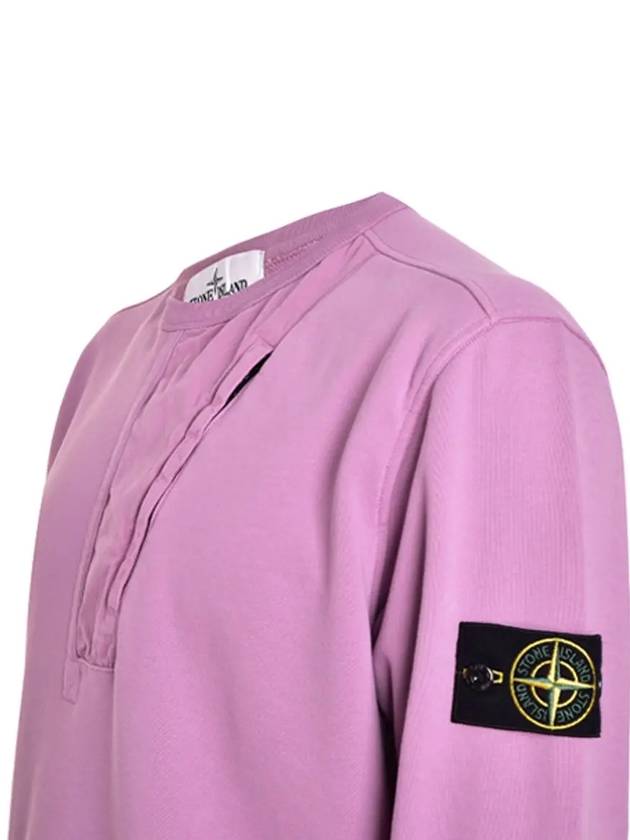 Men's Zipper Pocket Wappen Sweatshirt Pink - STONE ISLAND - BALAAN 5